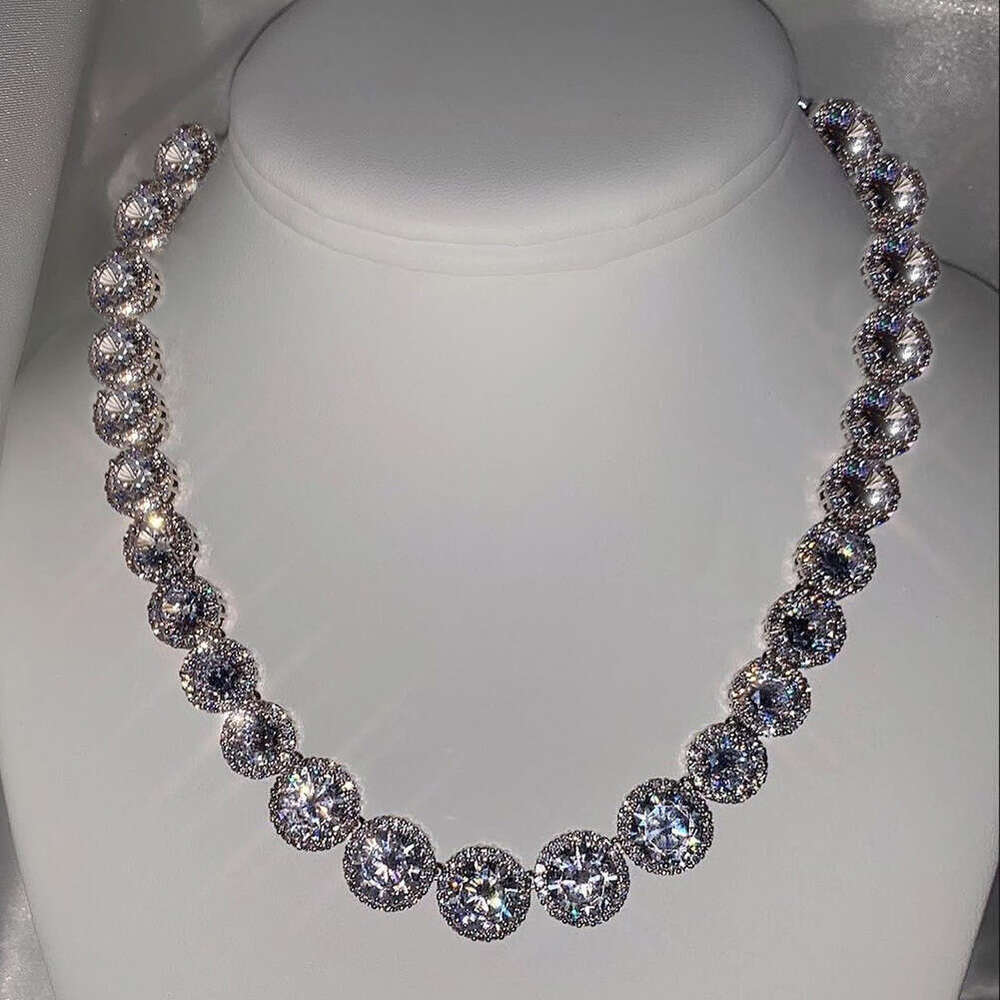 Crystal Clustered Hiphop Tennis for Women Out Cuban Chain Necklace Bracelet Jewelry Neclace