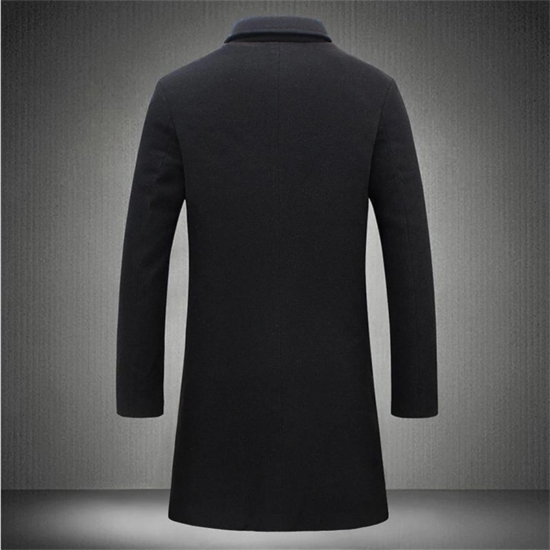 Autumn Winter Mens Trench Coats Male MidLong Warm Wool Jackets Casual Business Comfortable Overcoat Clothing y241008