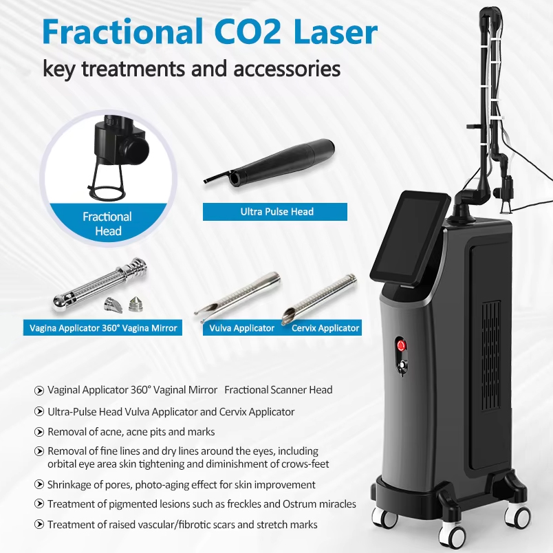 Vertical Upgrade Fractional Co2 Laser 10600 Skin Smoothing Wrinkle Dispelling Dot Matrix Scar Repairing Vaginal Care Anti-Acne Mole Cutting Machine