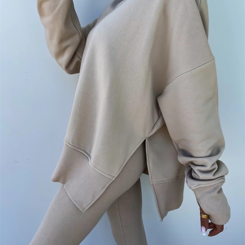 Spring summer 2024 Shirt casual loosefitting sweater tight pants 2 piece suit sets for women pieces trousers y240905