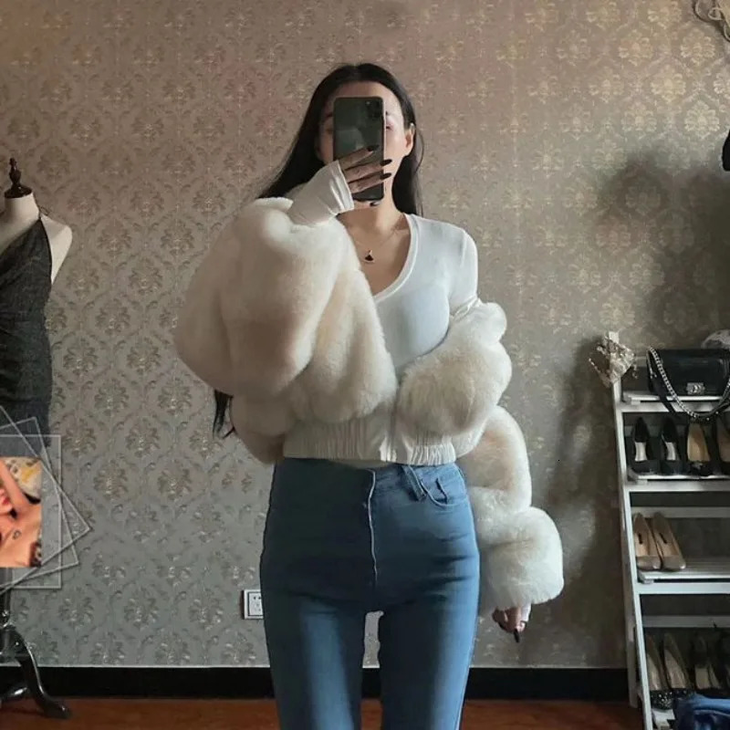 Autumn and Winter Fur Coat Womens Fashion Edition Fur Jacket Integrated Thickened Warm Short Wear 241007