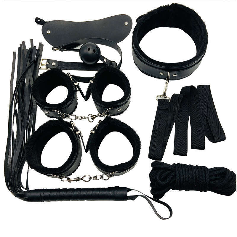 SM Fun Seven Piece Set Training Binding Binding Set flirting adult products alternative props handcuffs nipple clip collar