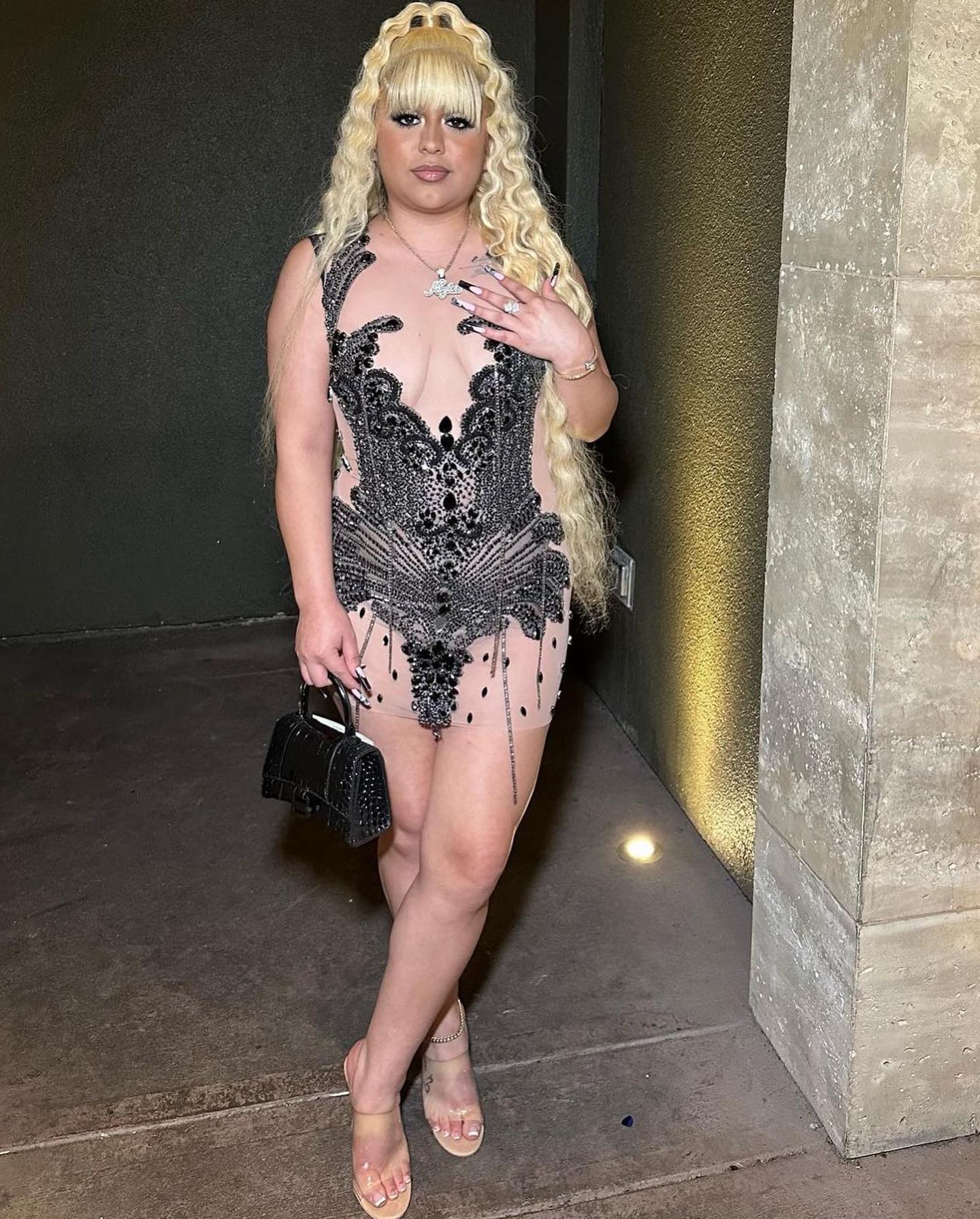 Black Rhinestone Baddie Prom Dresses For Black Girls See Through Illusion Short Evening Dress Sexy Cocktail Birthday Party Special Occasion Graduation