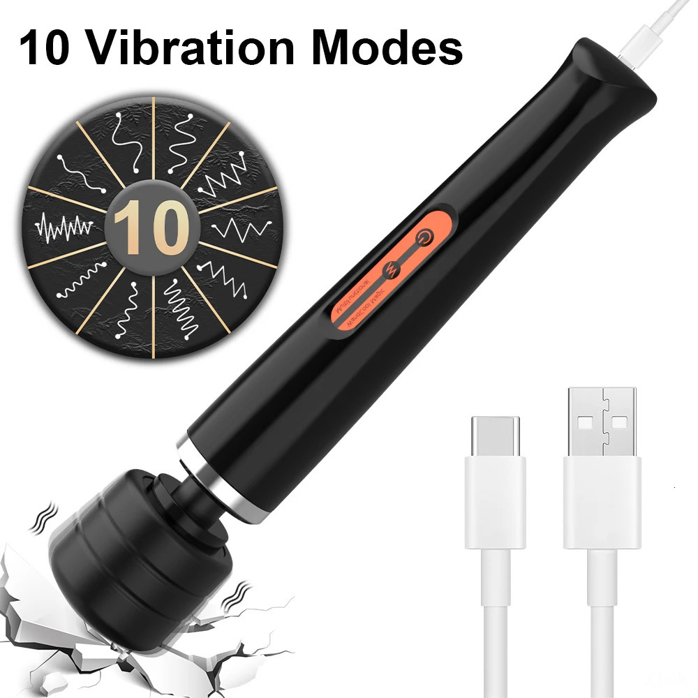 Magic Wand Vibrator for Women Big AV Body Massager G Spot Powerful Clitoris Stimulator USB Charging Adult Sex Toy 241009