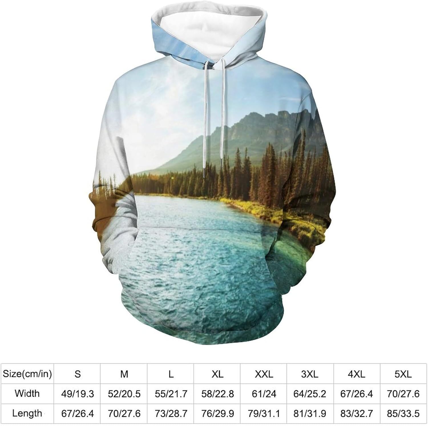 Hoodie for Mens Womens Mens Unisex Novelty Hoodies Lake Bled Slovenia with Island in the Middle Hooded Sweatshirt Graphic Hoodies sweatshirt Pullover 