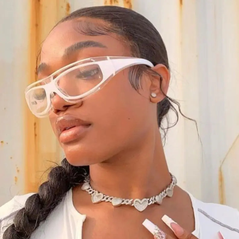 Y2K future sci-fi sunglasses for men and women vintage style 241007