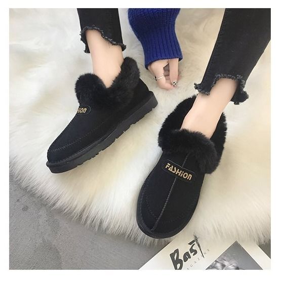 2024 New Designer Winter Australian Cotton Shoes Integrated Fur Leather Thickened Warm Home Anti slip Snow Boots