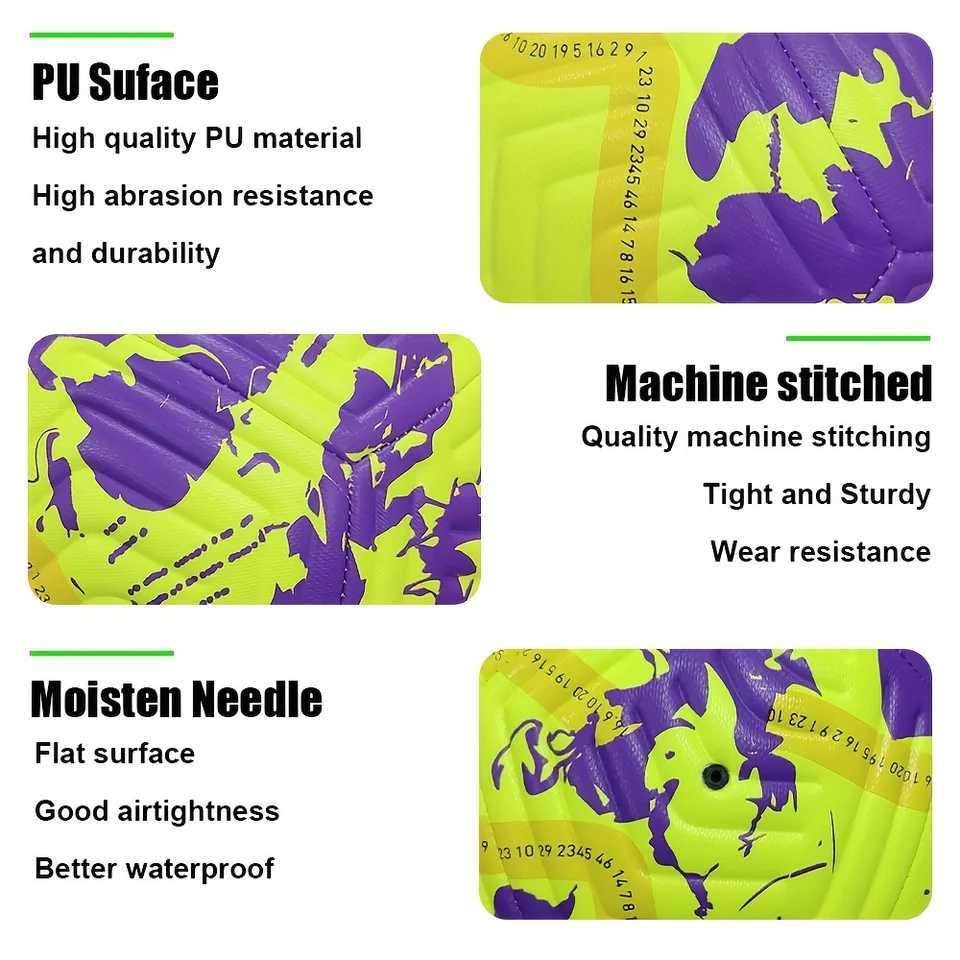 Football official size 5 three-layer wear-resistant durable soft PU athlete seam football team match team training gameW241008