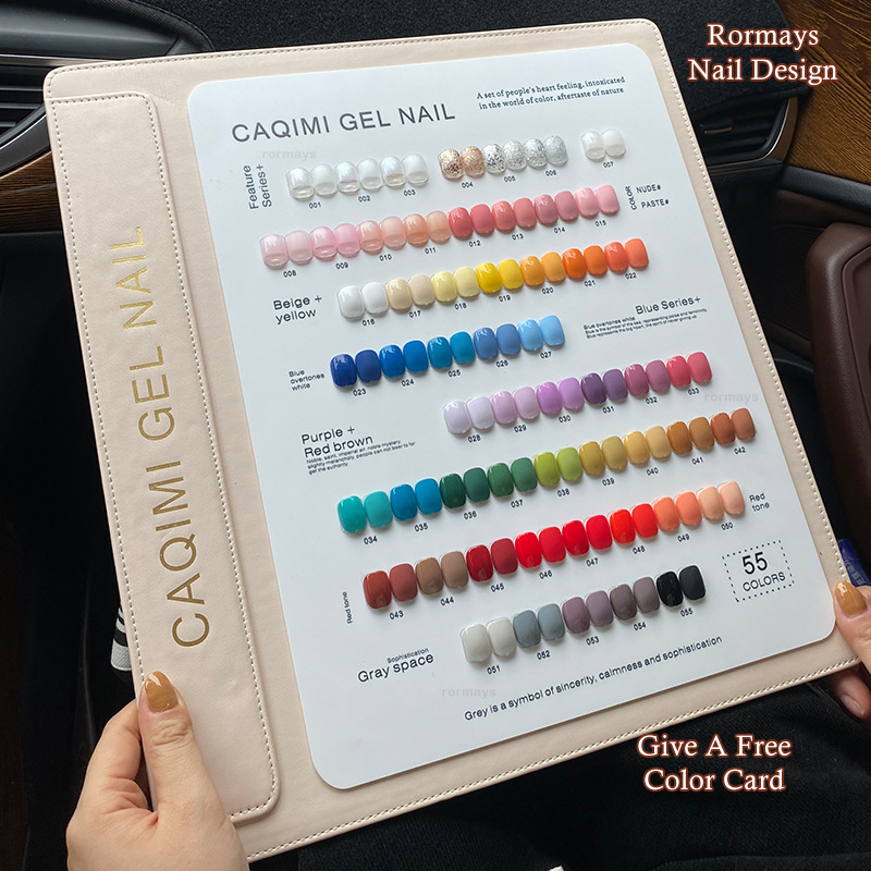 Rormays Rainbow gel Polishing 55PCS Mixed Clearcoat Summer Durable UV LED Macaron Shiny Base Paint Finish Nail Salon Art Special Factory Wholesale