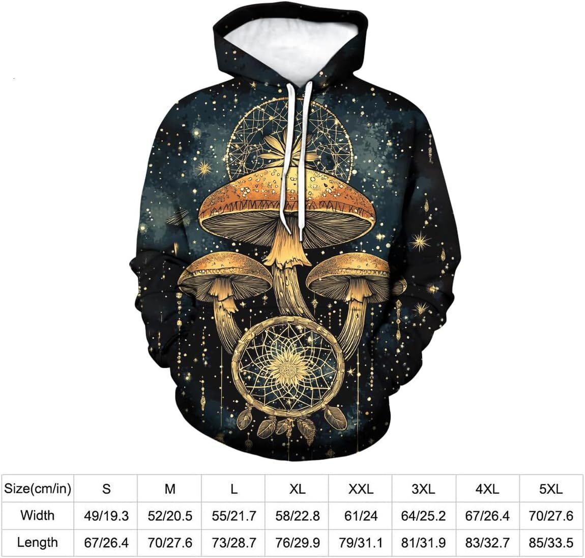Hoodie for Mens Novelty Colorful Hoodies Autumn Winter Long Sleeve Pullover Mushroom Theme Sweatshirt Hoodie Graphic Hoodies sweatshirt tracksuit