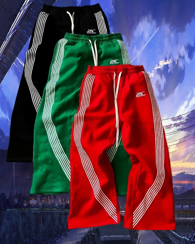 Harajuku Rojo Street Retro Sports Pants Y2K Mens and Womens Summer Casual Jogging Fashion Casual Pants 240930