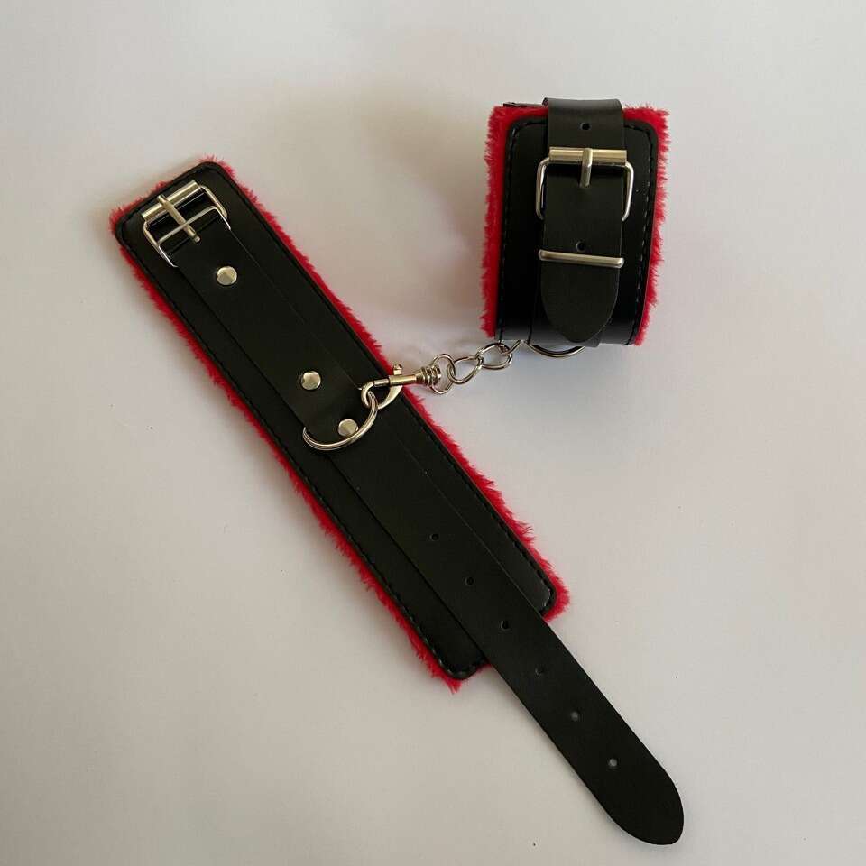 SM adult sex toys SM plush handcuffs spot wholesale leather handcuffs alternative adult toys plush ankle cuffs