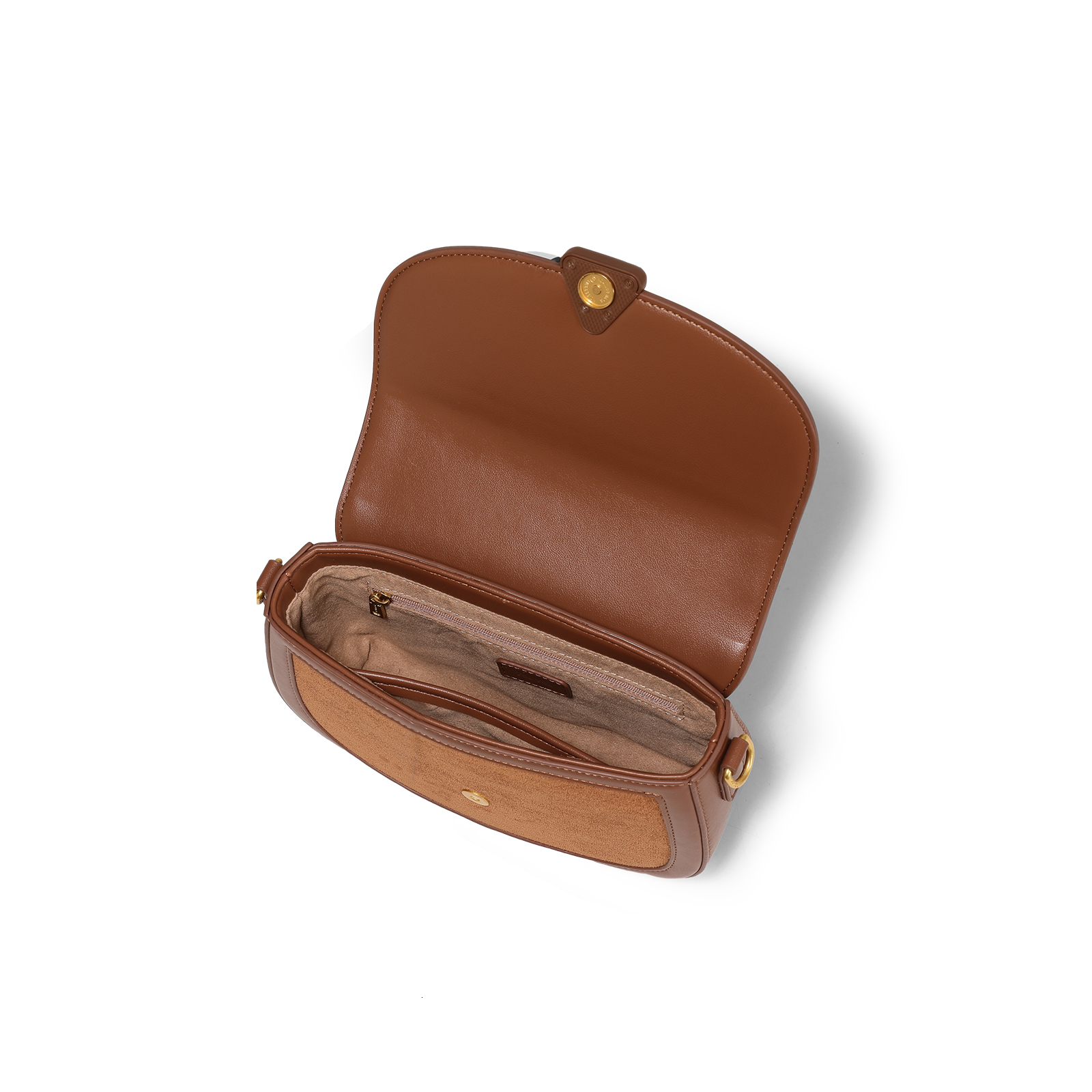 TOUTOU Cheese Saddle Vintage Length Adjustable Shoulder Strap Crossbody Zipper Bag For Ipad Mini Phone Christmas Gift