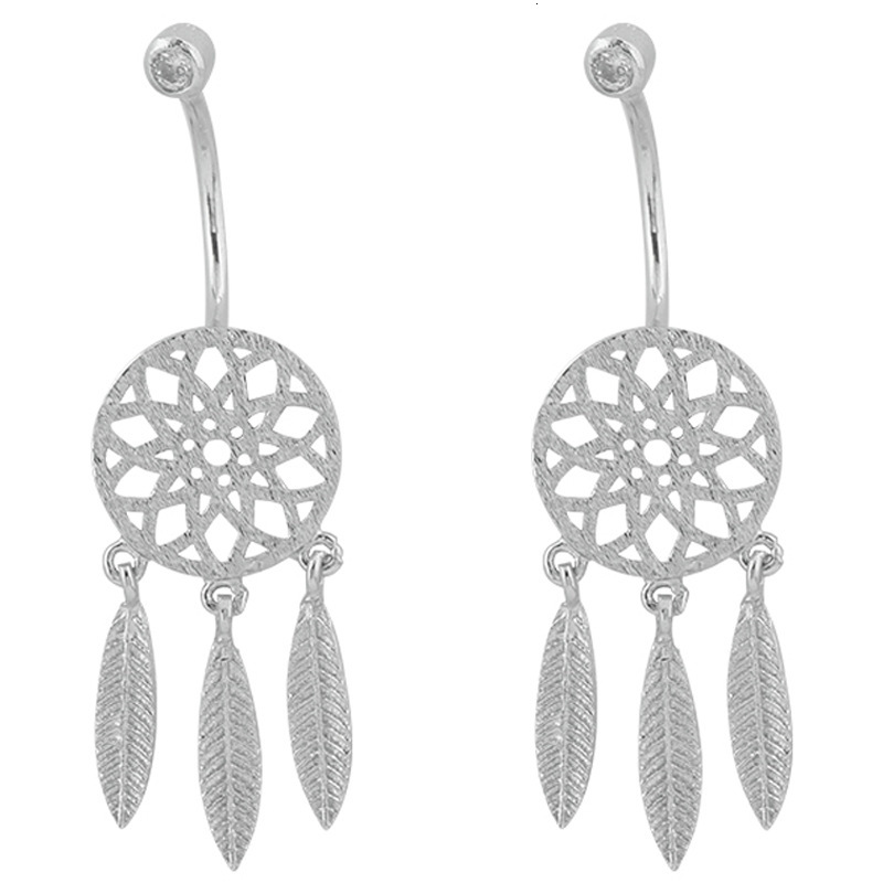Dream Catching Net Female Pure Sier Needle, Elegant and Simple Tassel Earrings, Style Earrings