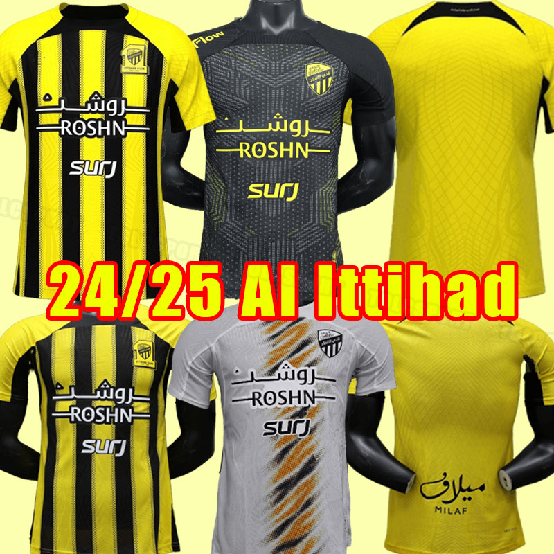 2024 2025 BENZEMA KANTE JOTA Al Ittihad Soccer Jerseys Fans Player version 24 25 Hamdallah Romarinho Camara Coronado Hegazy Al-Ittihad Football shirt Men Kids Kit