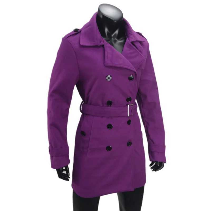 Wool Blend Womens Coat Winter Warm Outerwears Female Jackets Double Breasted Turn-down Collar Womens ClothesX241009