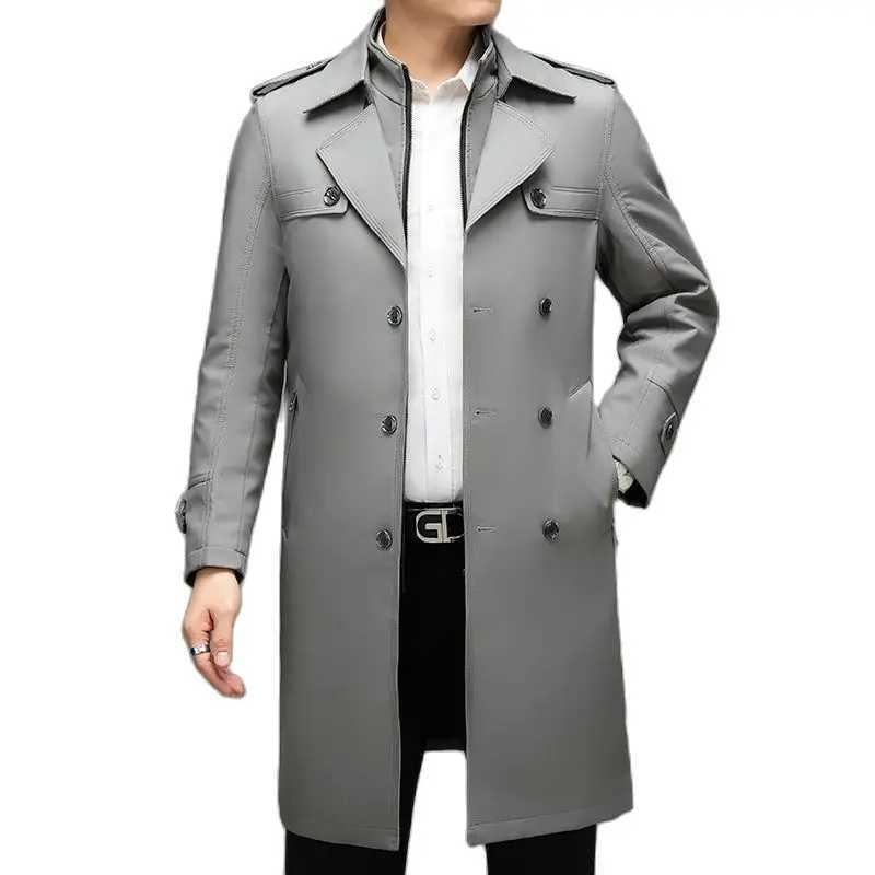 BATMO Mens Casual 90% White Duck Down Jackets Thick Warm Parkas Outwear Down Coats Trench Coat Long Overcoat 3187 LX241009