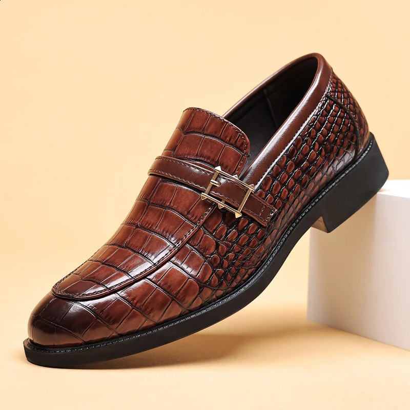 High quality mens leather shoes casual classic leather mens dress shoes Oxford office wedding shoes 240923