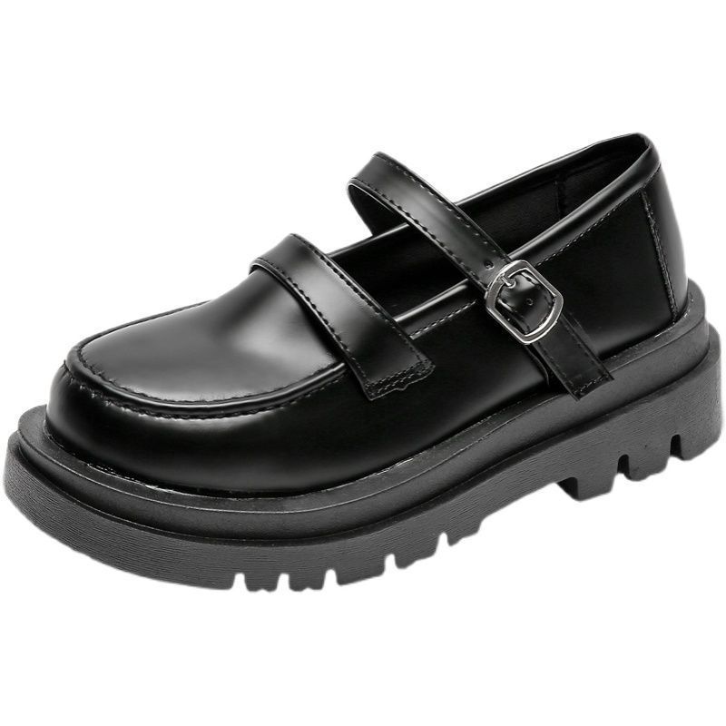 Small leather shoes, women's summer thin style JK uniform shoes, sponge sole, thick sole, college style Mary Jane shoes, high heels, sensitive on