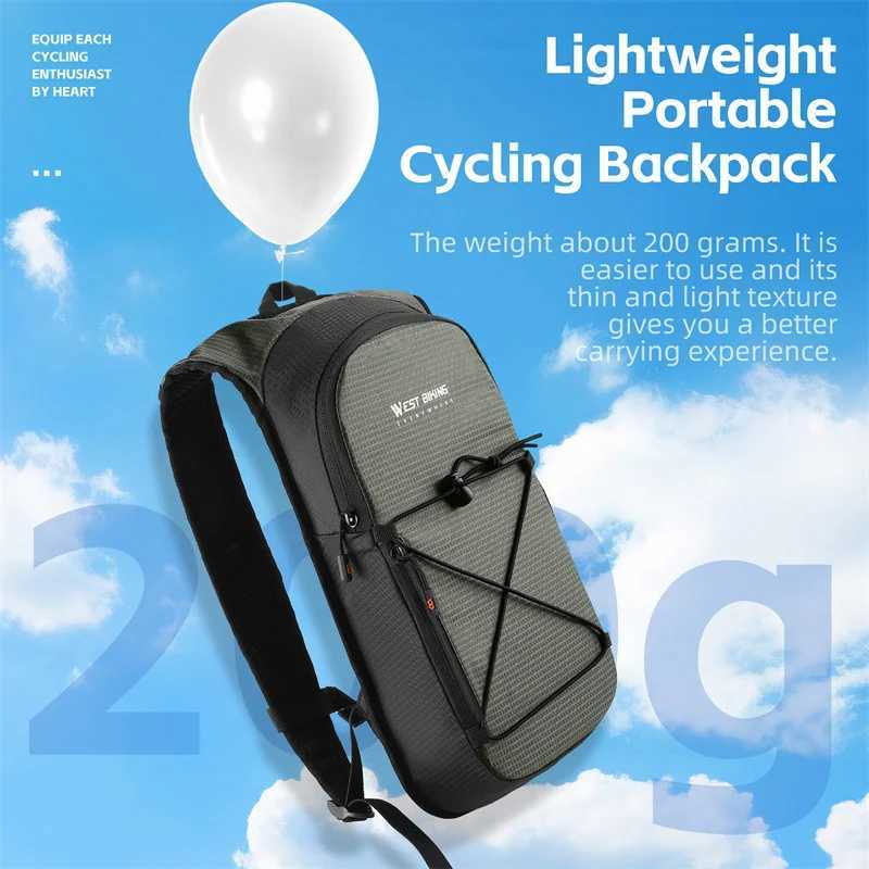WEST BIKING Portable Bicycle Backpack 7L Breathable Moisturizing Bicycle Bag Running Climbing Outdoor Sports Bicycle Water Bag W241008