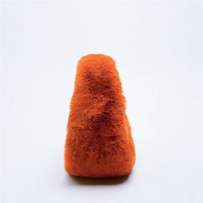 Cross-border women's bag New plush bag Light beige faux fur fur bags Children's bag