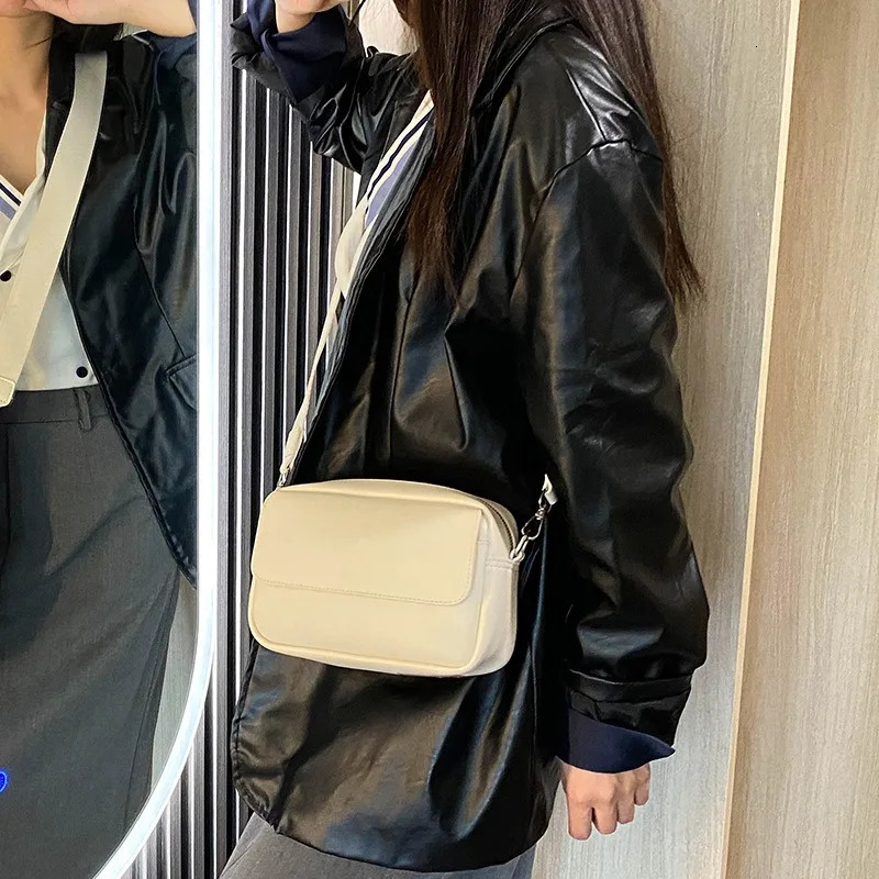 Fashion solid color shoulder bag womens cross body PU leather wallet ner handbag 241008