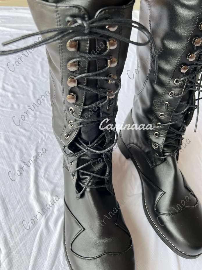Medieval Steampunk Cosplay Boots Men Winter Larp Viking Pirate PU Leather Shoes Carnival Party Fancy Knight Boots 240926