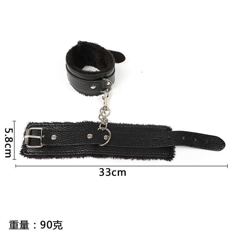 Cross border hot selling SM props lychee pattern fun handcuffs SM training restraint plush handcuffs alternative adult products