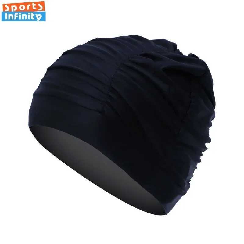 Swimming cap womens breathable long hair swimming cap womens enhanced swimming cap wholesale swimming pool accessories CL241009
