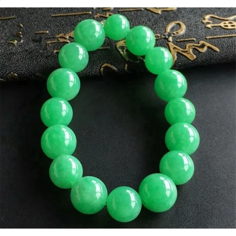 Quartz stone jade old pit Yang green bracelet both male and female belong to the same category 240925