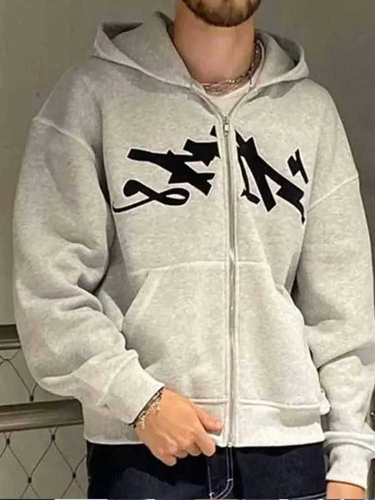Men's Hoodies Sweatshirts Mens Tracksuits Fashion Tracksuit Men Suit Zipper Cardigan Jacket+Sweatpants Embroidery Running Fitness Basketball Q241