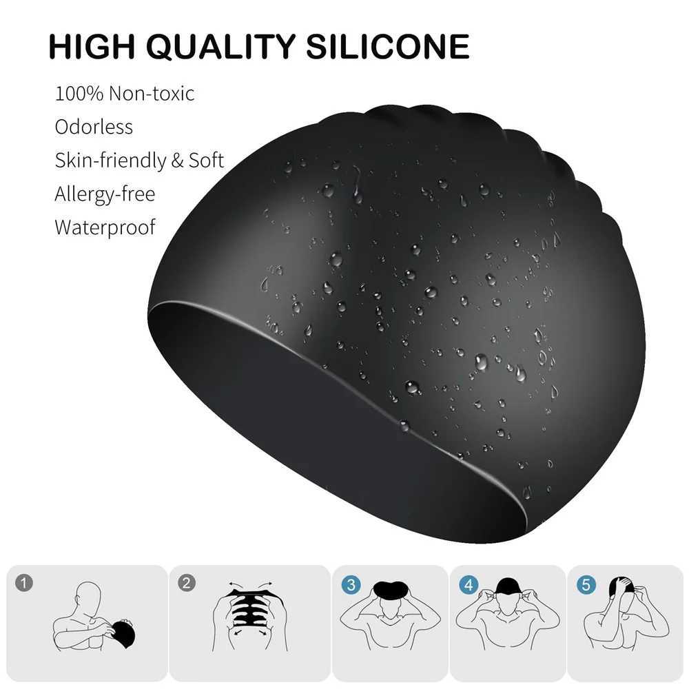 Silicone swimming cap classic unisex suitable for both adults and children comfortable and durable anti slip elastic waterproof suitable for long and 