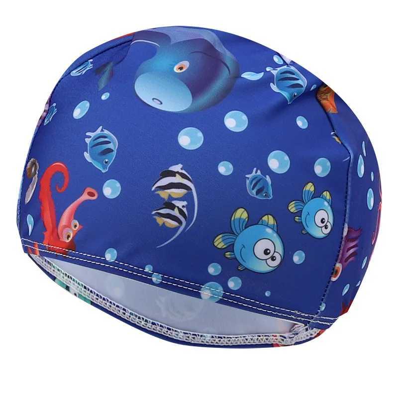 Childrens Swimming Cute Girl Swimming Waterproof Elastic Silicone Swimming Accessories for Children Natacion Diving Hat CL241009