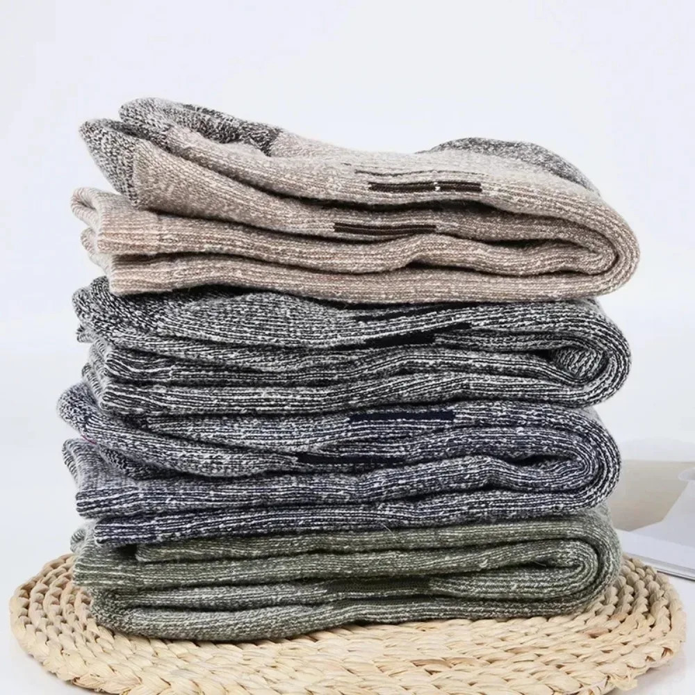 1/2/3 pairs of Merino wool mens autumn and winter thick socks mountain breathable outdoor sports socks 241009