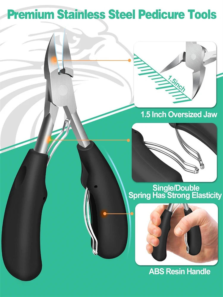 Foot Clipper Set Professional Thick Inner Groen Foot Nail Clipper Mens Premium Foot Nail Clipper 240927