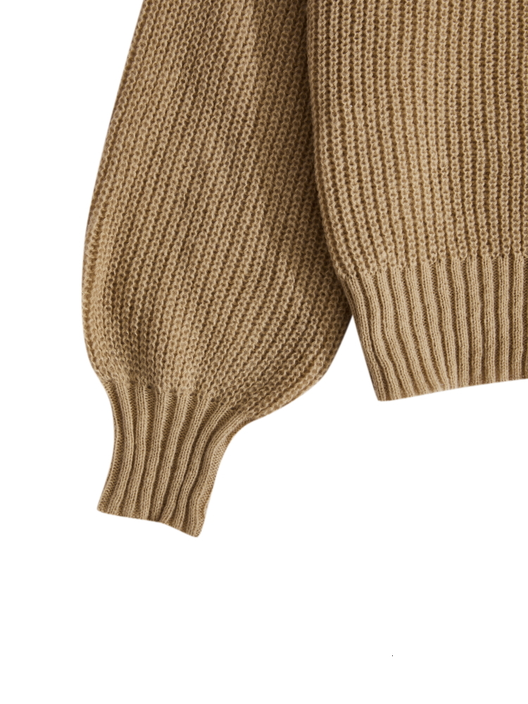 ONEK Solid Brown Suede Wool Plus Size Women 2022 Autumn Winter Buttons Up Cardigan Sweater Oversize Knitwear Clothing