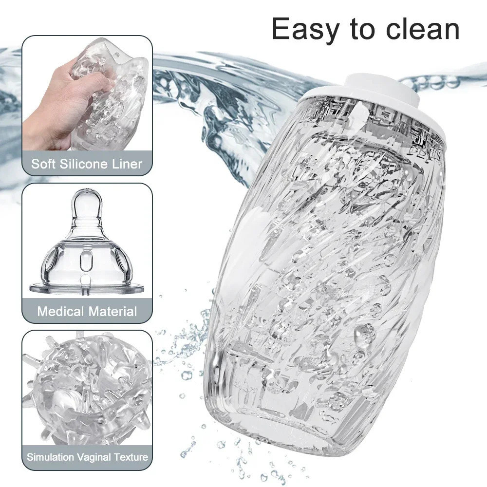 Male Masturbation Cup Automatic Stimulation Rotating Vibration Penile Pump Adult Sex Toy 240914