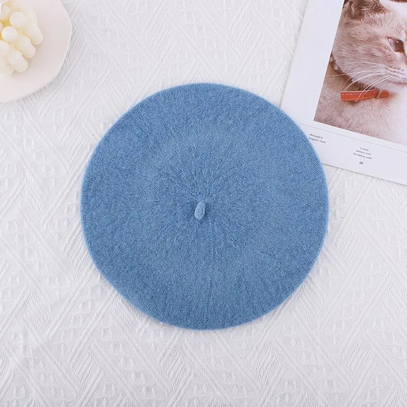 WZCX Solid Color Korean Edition Autumn Winter Beret Casual Trendy Multi Color Womens Hat Adult Hat 241007