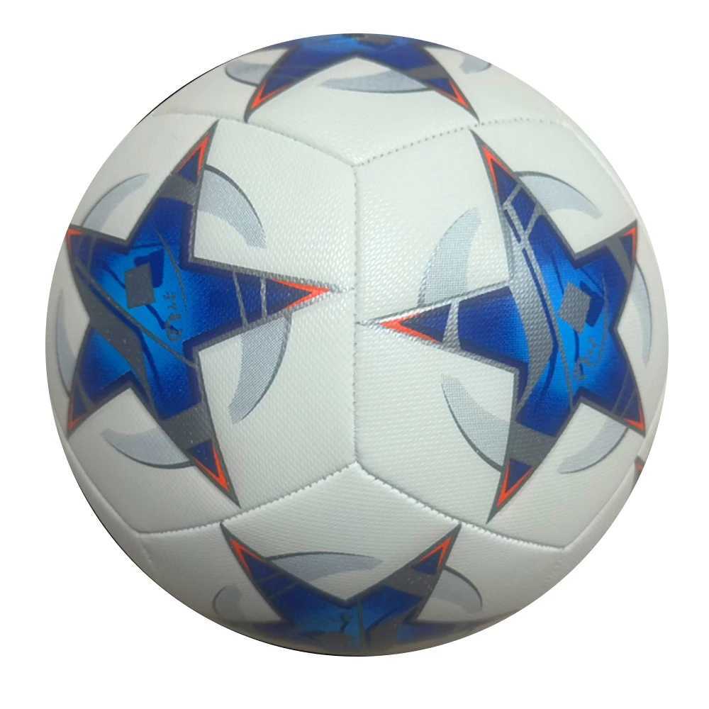 New Arrival Blue Official Size 5 Football Prier Goal Team Match Ball Training Ague Sports Equipment Football Top ClassW241008