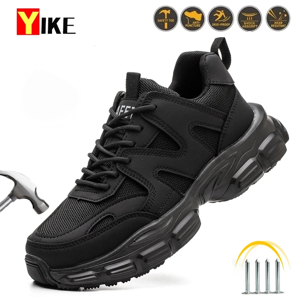 Women Safety Shoes Anti-smash Anti-puncture Work Shoes Breathable Lightweight Work Sneakers Indestructible Women Shoes Boots 241008