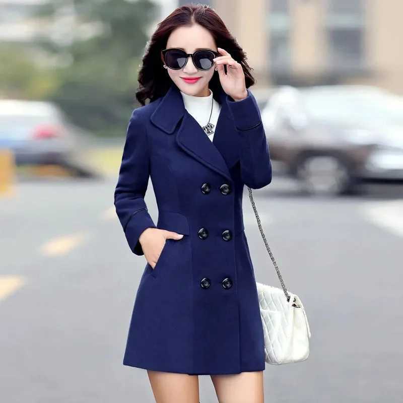 Woman Autumn Winter Jacket 2024 Wool Coats For Women Overcoat Double-breasted Woolen Jackets For Women OuterwearX241009
