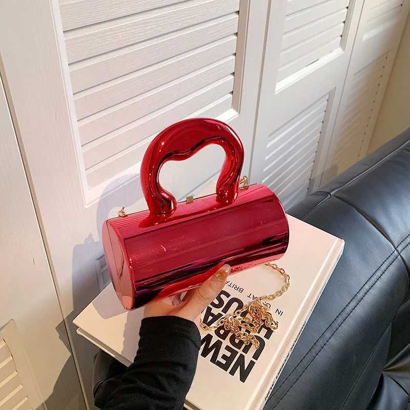 Acrylic Mirror Women s Bag 2024 Trend Fashion Cylinder Handbag Woman Chain Crossbody Makeup Small Shiny Female Shoulder 241009