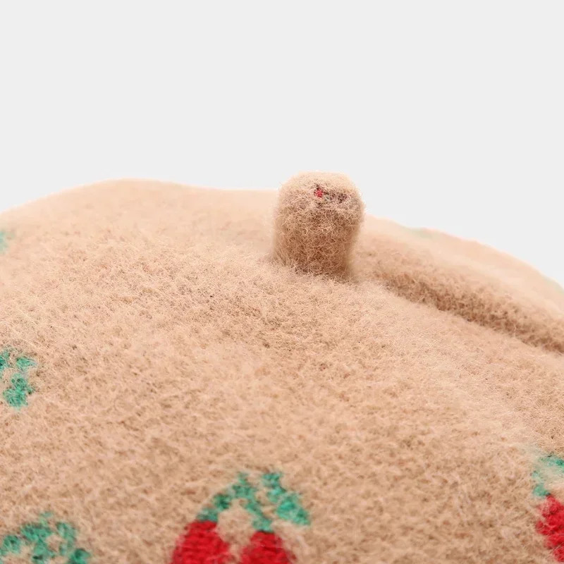 5-color autumn winter wool thick beret French artist beret female painter hat girl beret female warm hat Beanies 241007