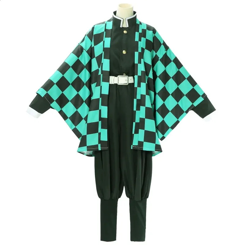 Tanjirou Kamado Costume Anime Cosplay Men Kimono Uniform Halloween Party Demonias Women Clothes Kids 240929