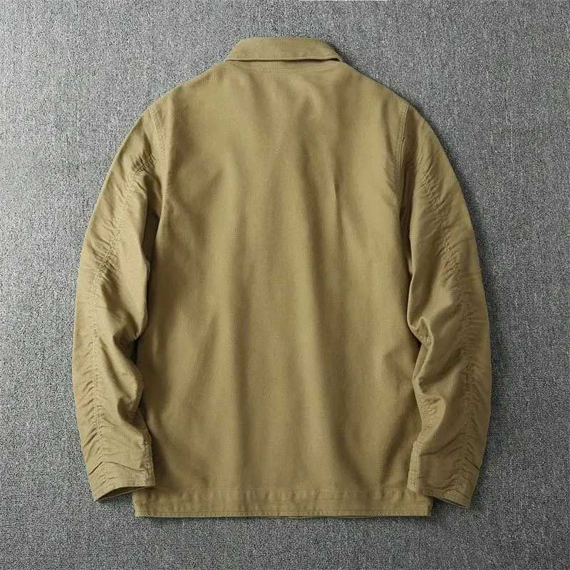 American Retro Lapel Workwear Jackets Fashion Mens Loose Casual High Street Jacket Men Tops Overcoat Male Clothes LX241009