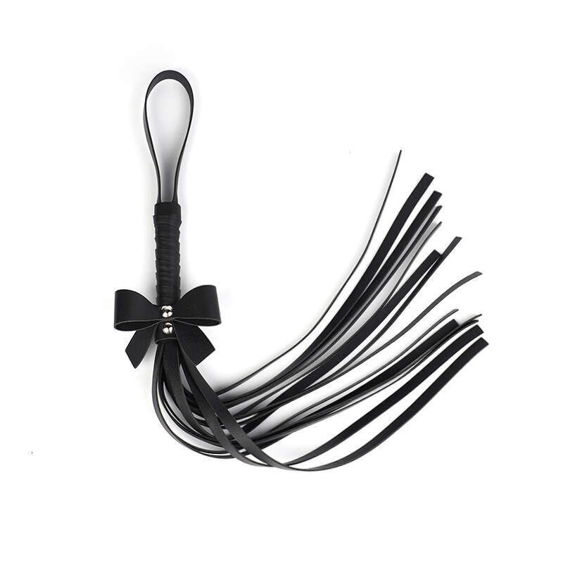 SM prop set 5-piece butterfly bow fun leather whip PVC mouth ball mouth plug female slave traction collar restraint handcuffs