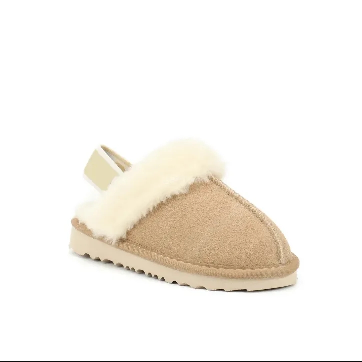 Kids Toddler Clogs Funkette Slippers Baby children Classic Ultra Mini Baby Clogs Soft Sheepskin Shearling in Goldenstar Style z250513