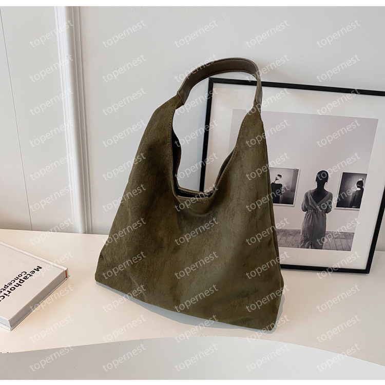 Suede Tote Bags for Women 2024 - Casual Vintage Handbags, Large Shoulder Bag