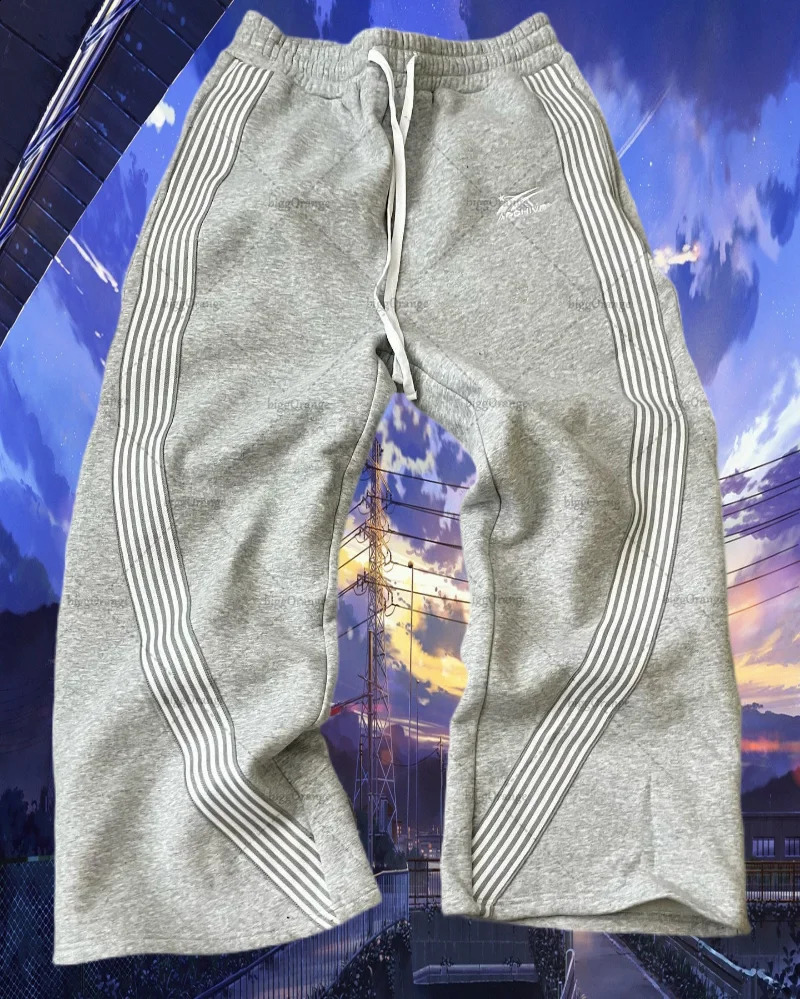 Harajuku Rojo Street Retro Sports Pants Y2K Mens and Womens Summer Casual Jogging Fashion Casual Pants 240930
