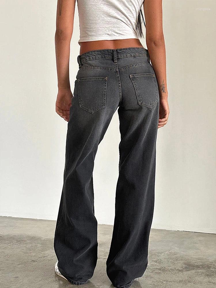 Womens Jeans 2025 Y2K High Waist Baggy For Women Fashion Loose Denim Wide Leg Pants Casual Female Clothing XS-XL Drop